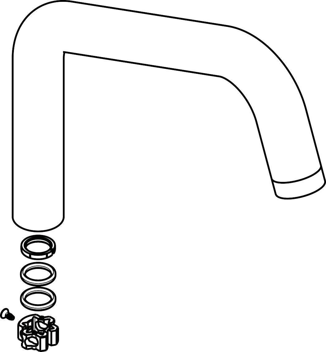 AXOR Massaud Absperrventil Chrom – Hansgrohe Ersatzteil für Brausestange 22 mm