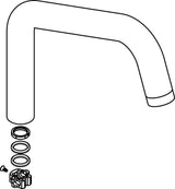 AXOR Massaud Absperrventil Chrom – Hansgrohe Ersatzteil für Brausestange 22 mm