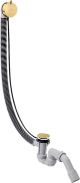 AXOR FLEXAPLUS S Ab-/Überlaufgarnitur mit Fertigset – polished gold optic für Sonderwannen