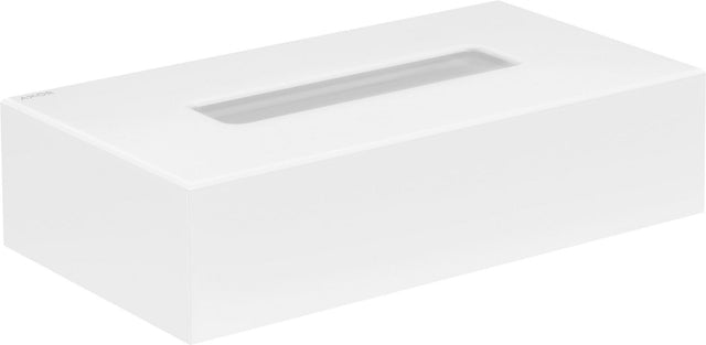 AXOR Universal Circular Kosmetiktuchbox mattweiß – Wandmontage mit verdeckter Befestigung