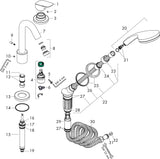 HANSGROHE Logis 3-Loch Einhebel-Wannenrandmischer DN 15 Chrom mit Handbrause