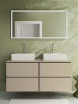 HANSGROHE Spiegel Xarita E mit LED-Beleuchtung und IR-Sensor, mattweiß, 1200 x 700 mm
