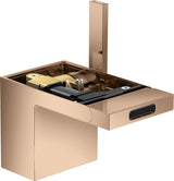 AXOR MYEDITION Einhebel-Bidetmischer ohne Platte polished gold optic mit Push-Open Ablaufgarnitur