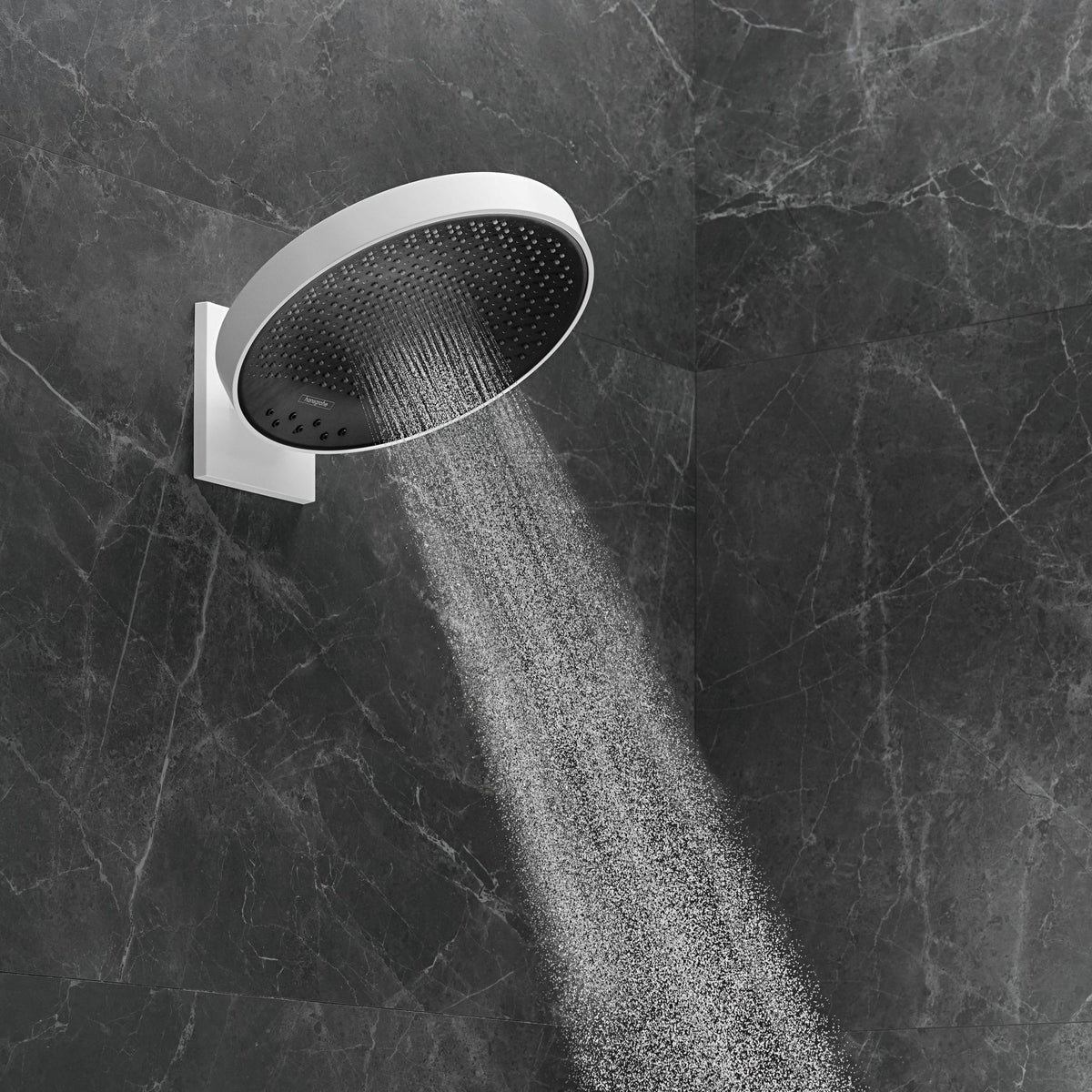 HANSGROHE Kopfbrause Rainfinity 360 3jet Wandmontage Chrom – 3 Strahlarten & Antikalk