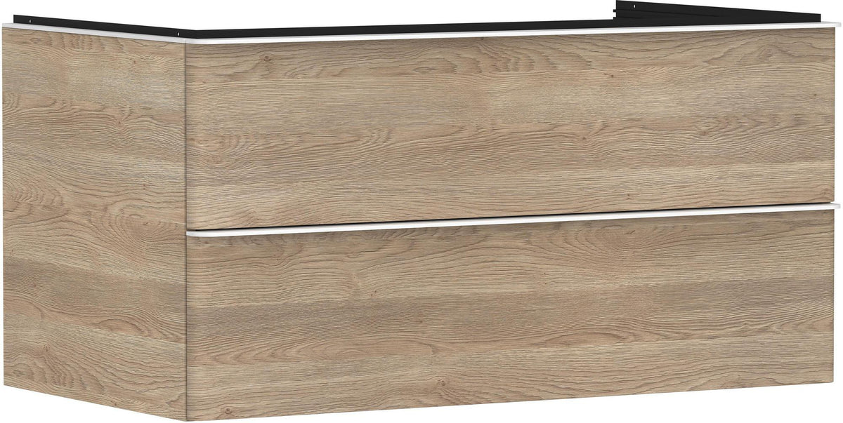 HANSGROHE Xelu Q Waschtischunterschrank 980 mm weiß hochglanz mit SoftClose und Inneneinteilung