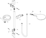 HANSGROHE Raindance Select S 150 3jet Brauseset mit Unica'S Puro Stange und Seifenschale, Chrom