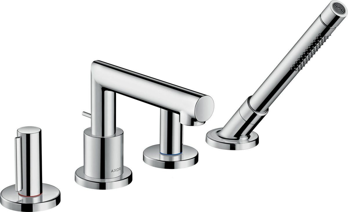 AXOR Uno 4-Loch-Wannenarmatur mit Handbrause und Secuflex, Chrom, 400 mm