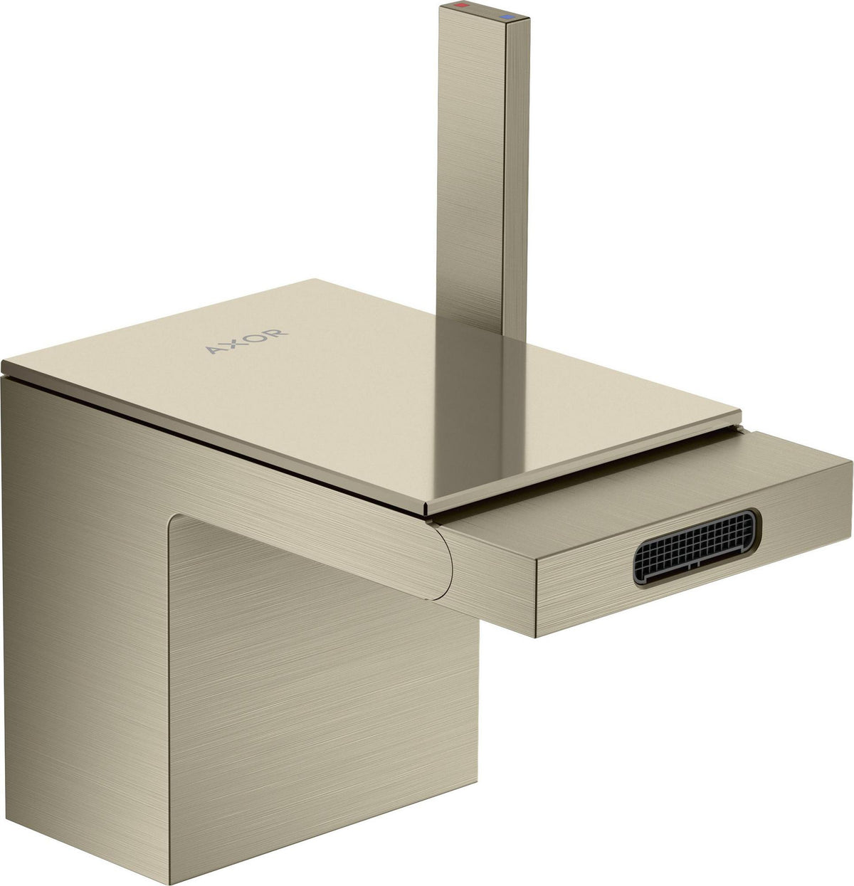 AXOR MYEDITION Einhebel-Bidetmischer ohne Platte polished gold optic mit Push-Open Ablaufgarnitur