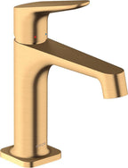 keine Angabe / brushed brass / Pop-up-Ventil mit vertikalem Hebel