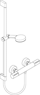 AXOR Pulsify Select S Brausesystem 105 3jet mit Ecostat Thermostat und 90 cm Brausestange in Chrom