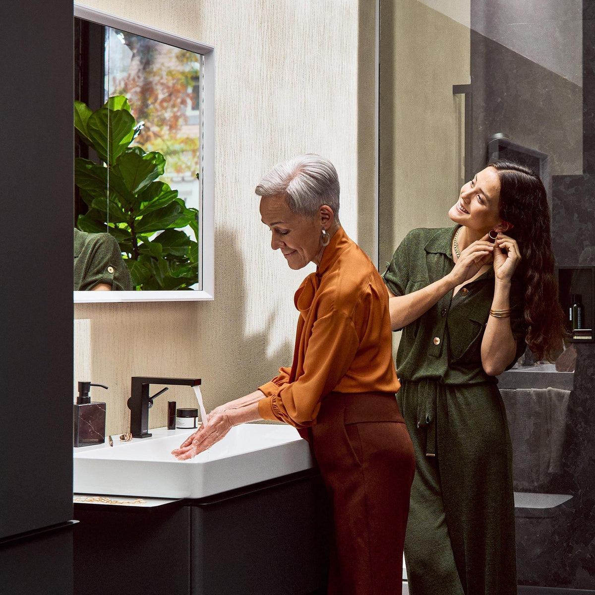 Hansgrohe Tecturis E Einhebel-Waschtischmischer 110 CoolStart mit Push-Open Ablaufgarnitur