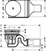 HANSGROHE RainDrain Komplettset mit Raindrain'90 XXL Ablaufgarnitur chrom – 90 mm Ablauf, 51 l/min