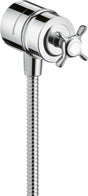 AXOR Montreux FIXFIT STOP Schlauchanschluss DN 15 mit Absperrventil und Kreuzgriff, chrom