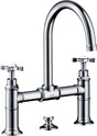 AXOR MONTREUX 2-Griff Waschtischarmatur 220 DN 15 mit Zugstangen-Ablaufgarnitur, chrom