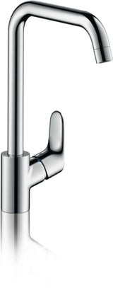 HANSGROHE Einhebel-Küchenmischer 260 FOCUS DN 15 Chrom – ComfortZone und 3-fach einstellbarer Schwenkbereich