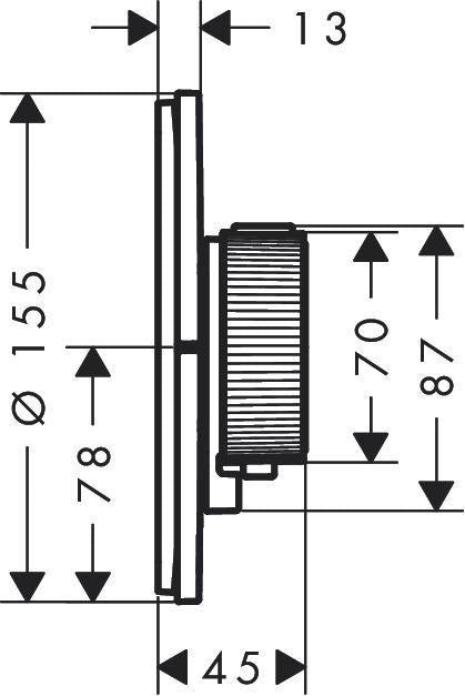 AXOR ShowerSelect ID Thermostat HighFlow UP rund 1 Verbraucher chrom – präzise Steuerung