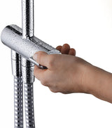 HANSGROHE Showerpipe VERNIS Shape 230 1jet Reno Chrom – Duschsystem mit Kopf- und Handbrause