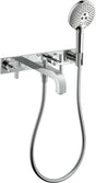 AXOR CITTERIO 3-Loch-Wannenarmatur DN 15 mit Platte, Handbrause & Wanneneinlauf, chrom