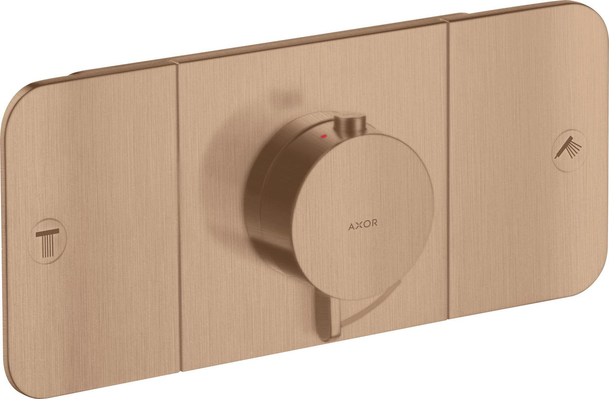 AXOR One Thermostatmodul für 2 Verbraucher mit Select-Tasten und Eco-Funktion – Chrom