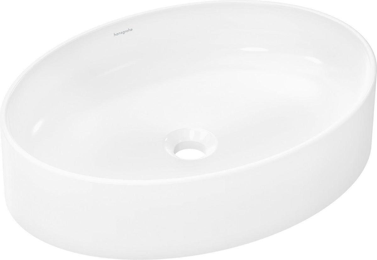 Hansgrohe Xuniva D Aufsatzwaschtisch 550x400mm weiß ohne Hahnloch ohne Überlauf