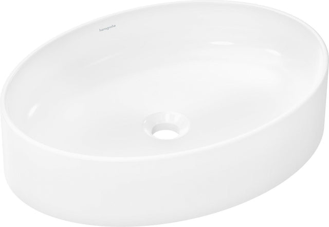 Hansgrohe Xuniva D Aufsatzwaschtisch 550x400mm weiß ohne Hahnloch ohne Überlauf