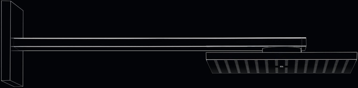 AXOR Kopfbrause 250/250 1jet Chrom mit Brausearm – PowderRain Strahl für Wandmontage