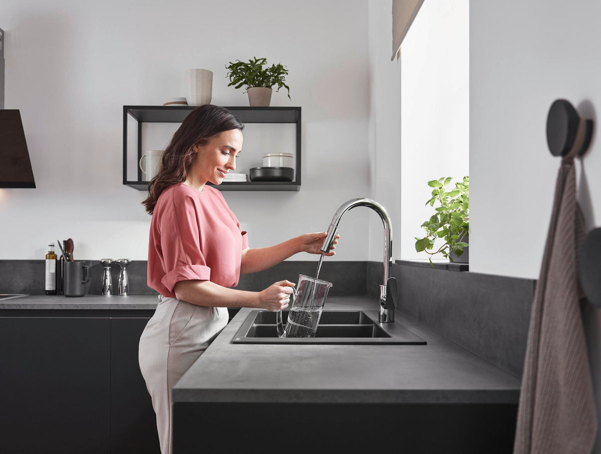 HANSGROHE Focus M41 Einhebel-Küchenmischer 240 mit Ausziehbrause, Chrom