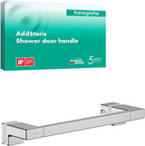 Hansgrohe AddStoris Duschtürgriff Chrom – Metall, 398 mm, verdeckte Befestigung