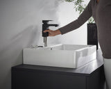 Hansgrohe VERNIS Shape 100 Einhebel-Waschtischmischer mattschwarz, ComfortZone 100, ohne Ablaufgarnitur