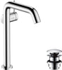 HANSGROHE Tecturis S Einhebel-Waschtischmischer mit Push-Open Ablaufgarnitur, chrom