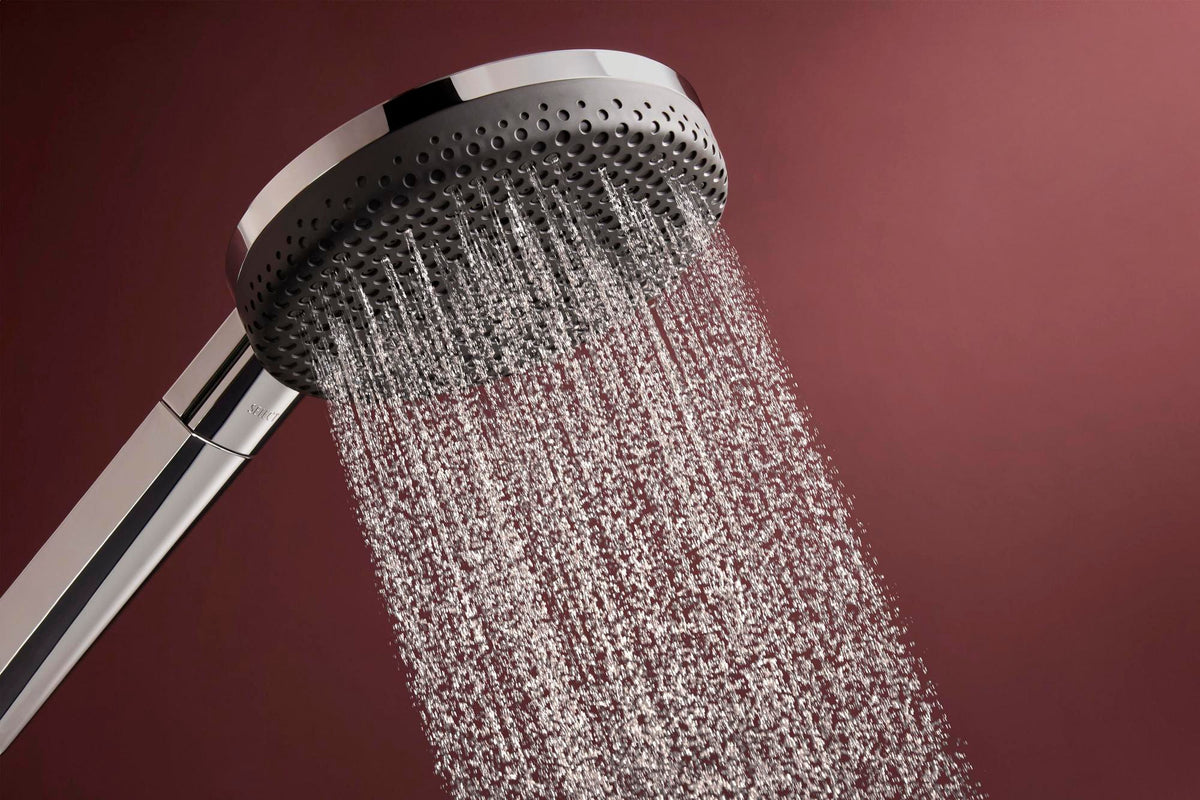 HANSGROHE Raindance Alive S 300 2jet Duschsystem mit Thermostat – Schwarz, 300 mm Kopfbrause