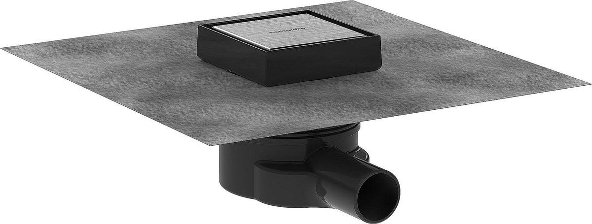 Hansgrohe RainDrain Point Punktablauf Komplettset 150x150mm mattschwarz