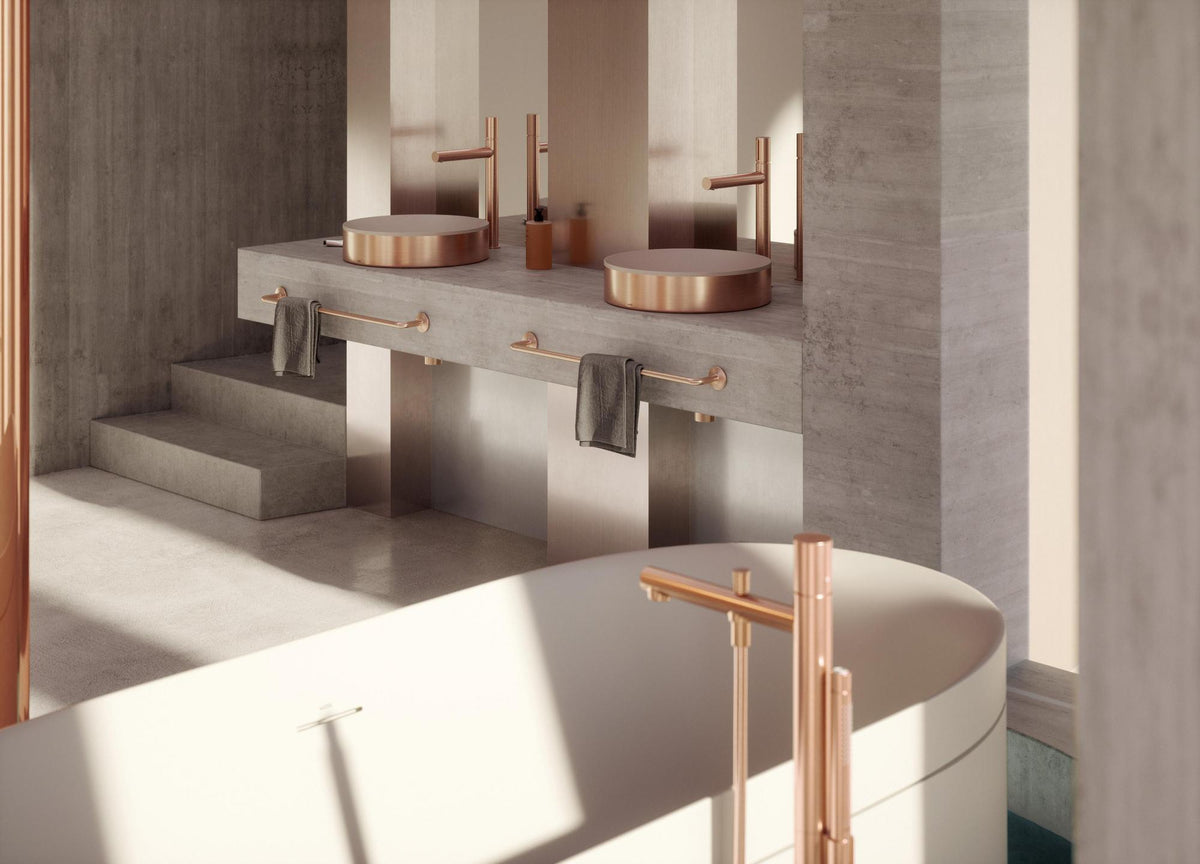 AXOR Universal Circular Badetuchhalter 600 mm mattweiß von Hansgrohe – Wandmontage, verdeckte Befestigung