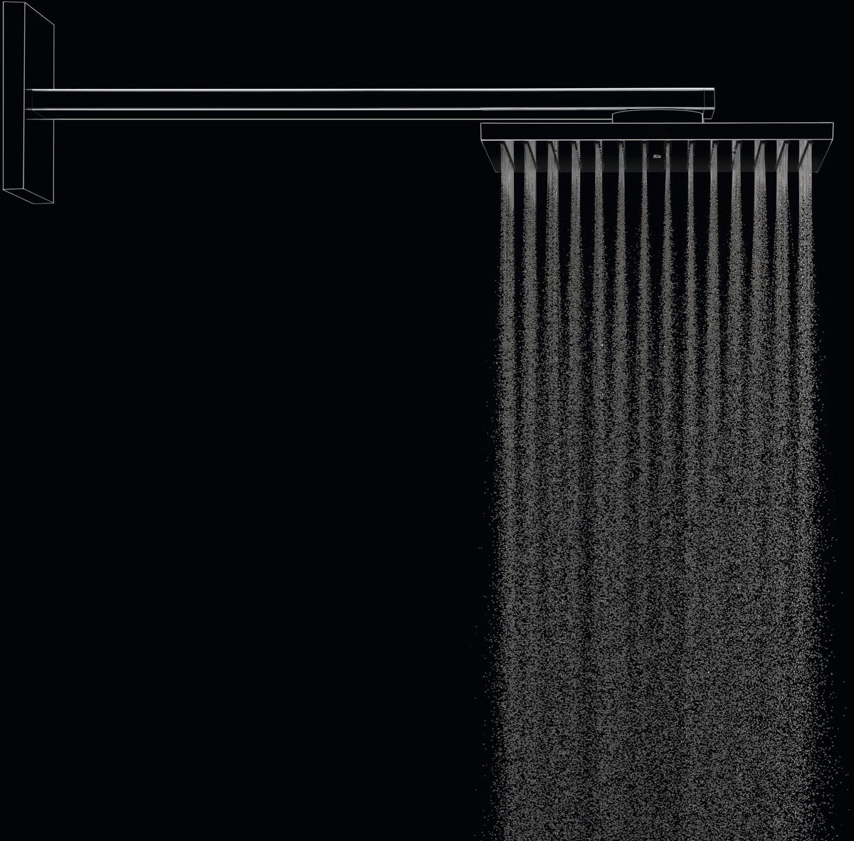 AXOR Kopfbrause 250/250 2jet Chrom mit Brausearm – PowderRain Strahlarten