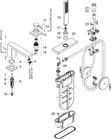 HG 3-L Einhebel-Wannenrandmischer Tectur mit sBox chrom