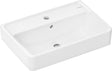Hansgrohe Xanuia Q Compact Waschtisch 550x370mm mit SmartClean Glasur, Hahnloch und Überlauf