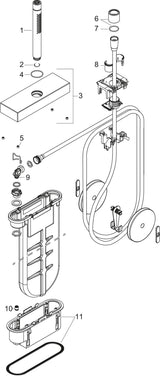 AXOR Edge Wannenrandset mit sBox und 2jet Handbrause in Chrom – thermostatisch, quadratisch