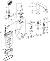 HANSGROHE Vivenis Fertigmontageset 4-Loch-Wannenrandarmatur mit sBox in Chrom