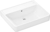 Hansgrohe Xanuia Q Waschtisch 600x480 mm weiß ohne Hahnloch mit Überlauf