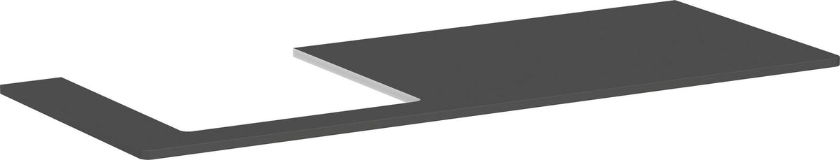 HANSGROHE Xelu Q Konsole 1360x550mm mit Ausschnitt links, weiß hochglanz