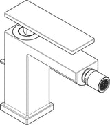 HANSGROHE Tecturis E Einhebel-Bidetmischer mit Zugstangen-Ablaufgarnitur in Chrom – 5 l/min, Laminarstrahl