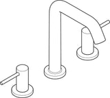 HANSGROHE Tecturis S 3-Loch-Waschtischmischer ComfortZone 150 mit Push-Open Ablaufgarnitur, Chrom
