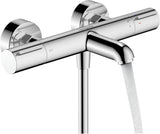 Hansgrohe Wannenmischer Ecostat Element Aufputz Chrom – Thermostat mit 2 Verbrauchern