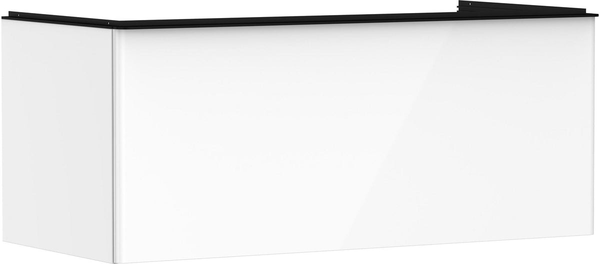 HANSGROHE Waschtischunterschrank Xelu Q 1180 mm weiß hochglanz mit SoftClose und Inneneinteilung
