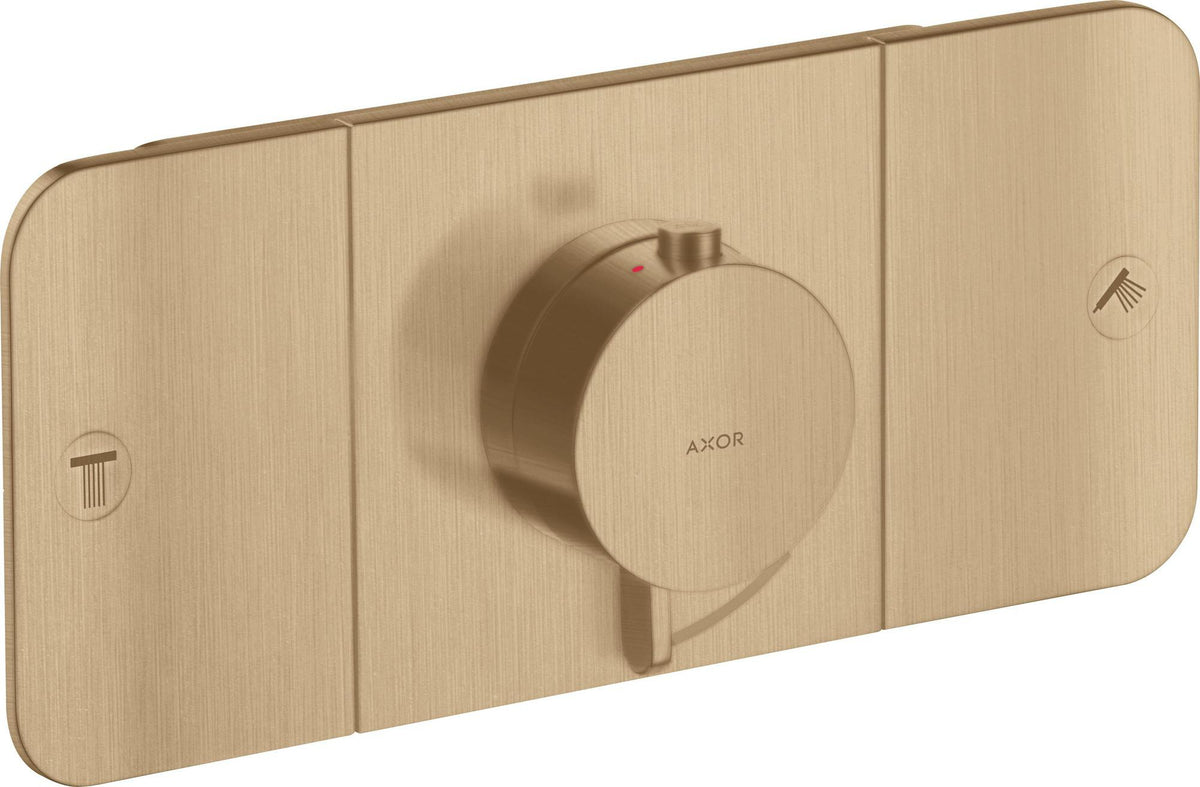 AXOR One Thermostatmodul für 2 Verbraucher mit Select-Tasten und Eco-Funktion – Chrom
