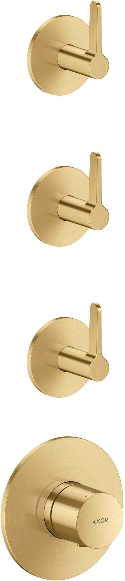 AXOR One Thermostatmodul Unterputz für 3 Verbraucher mit Hebelgriff Chrom – Hansgrohe