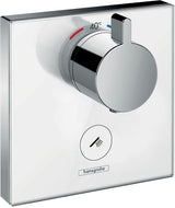 HANSGROHE ShowerSelect Glass Highflow Thermostat – Weiß/Chrom, 1 Verbraucher + Zusatzabgang