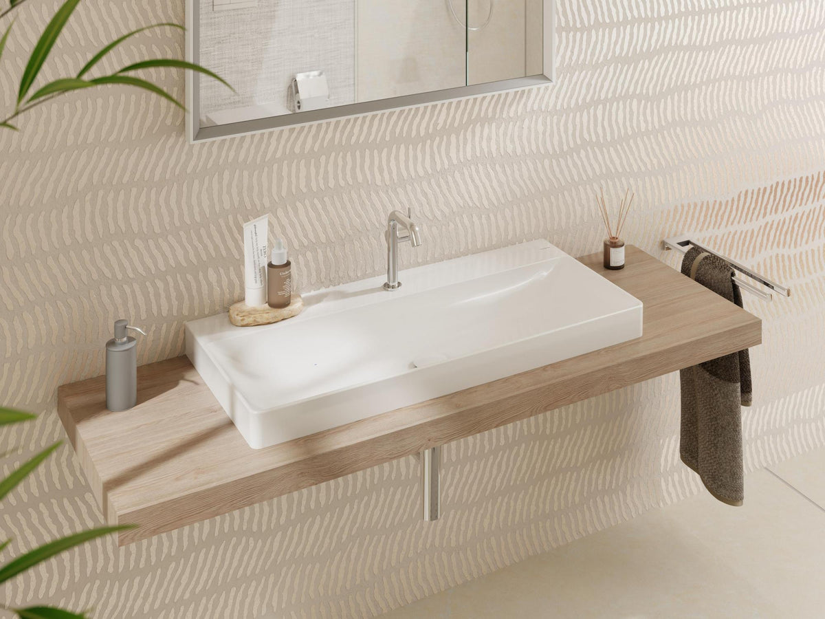HANSGROHE Xelu Q Aufsatzwaschtisch 1000x480mm weiß geschliffen mit SmartClean