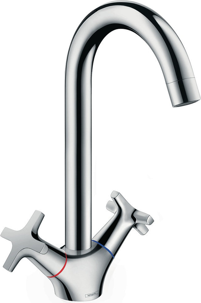 Hansgrohe Logis M32 ComfortZone 220 Zweigriff-Küchenmischer mit einstellbarem Schwenkbereich, chrom