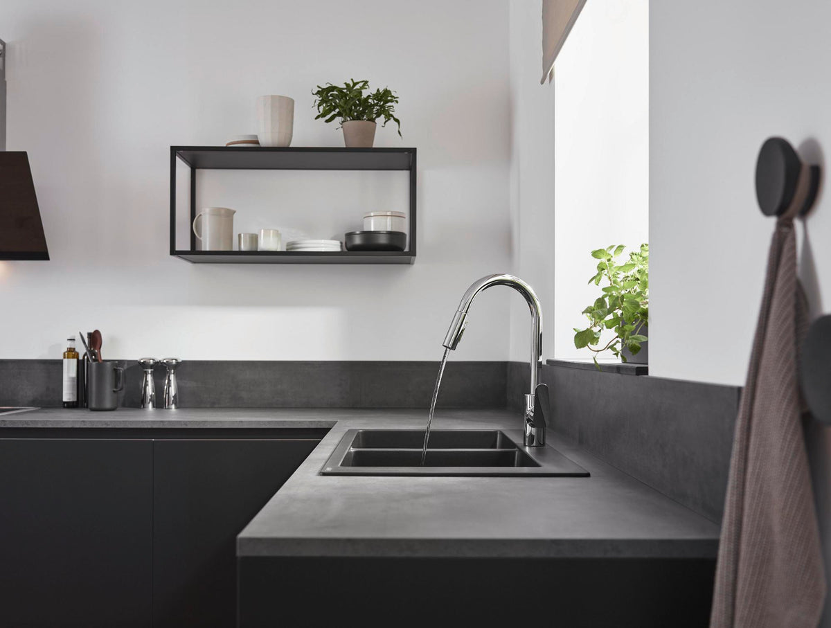 HANSGROHE Focus M41 Einhebel-Küchenmischer 240 mit Ausziehbrause, Chrom